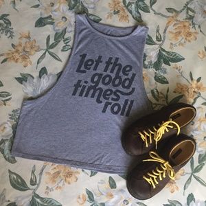 Let the Good Times Roll Gray Tank Top LOL Vintage